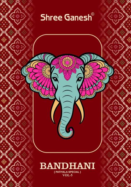 Shree ganesh bandhani vol 5 cotton dress material wholesale market in mumbai